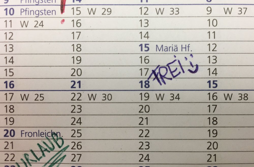 Feiertage/Fenstertage Feiertage/Fenstertage